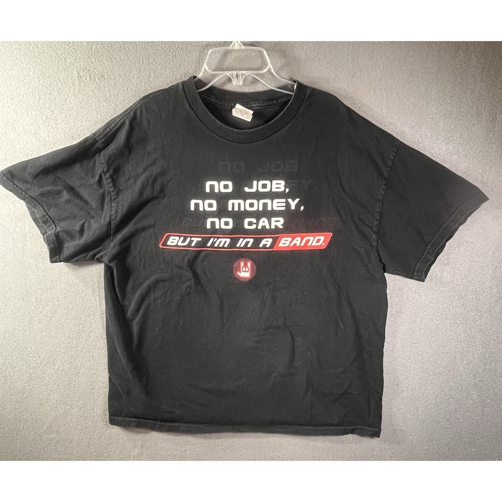 Black Funny "But I'm in a Band" Shirt XL Tennessee River Y2K Vintage Wear